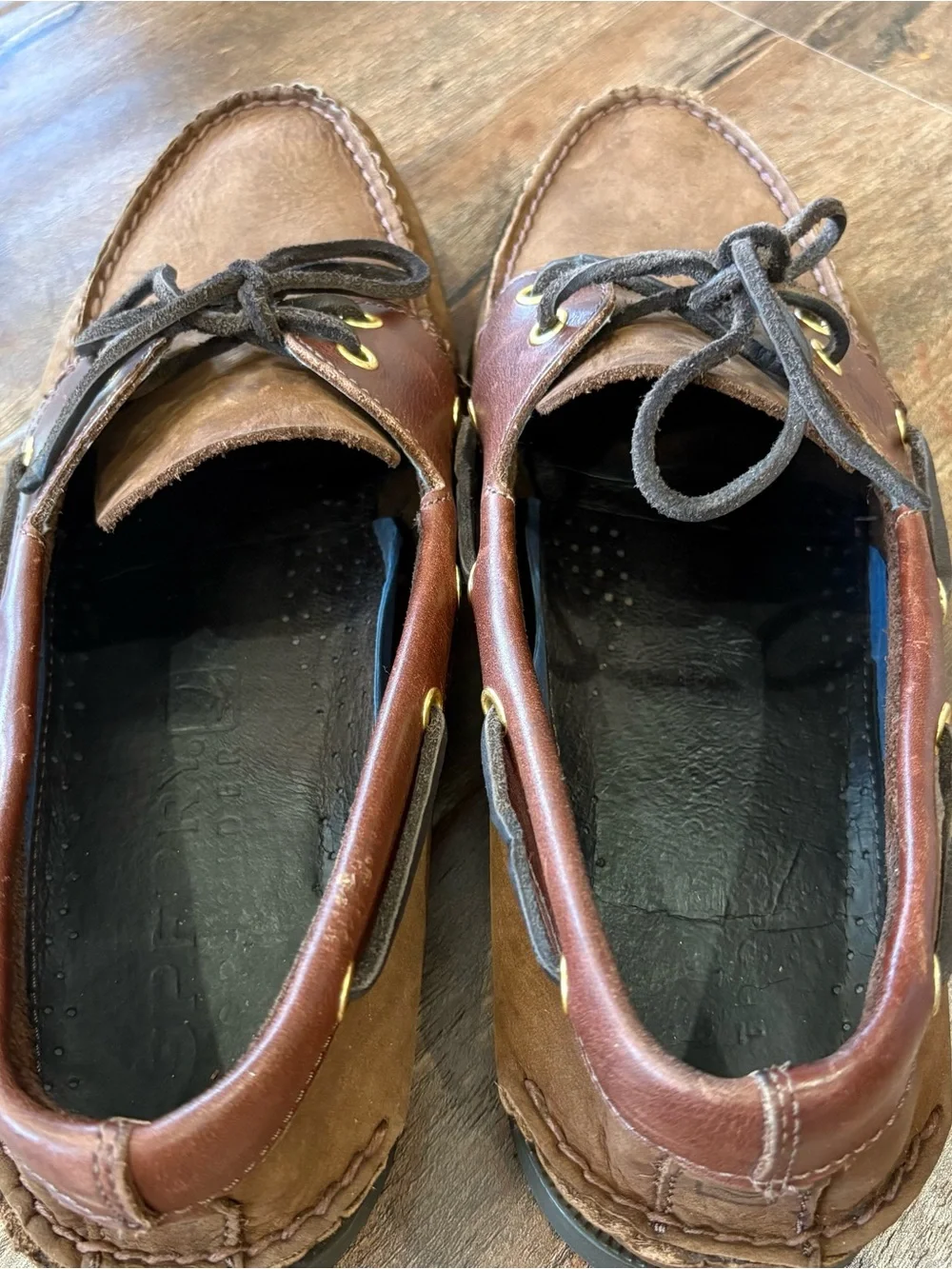Sperry Top-Sider Men’s 11.5M Brown Leather Boat Shoes 2 Eye Moc Toe Casual